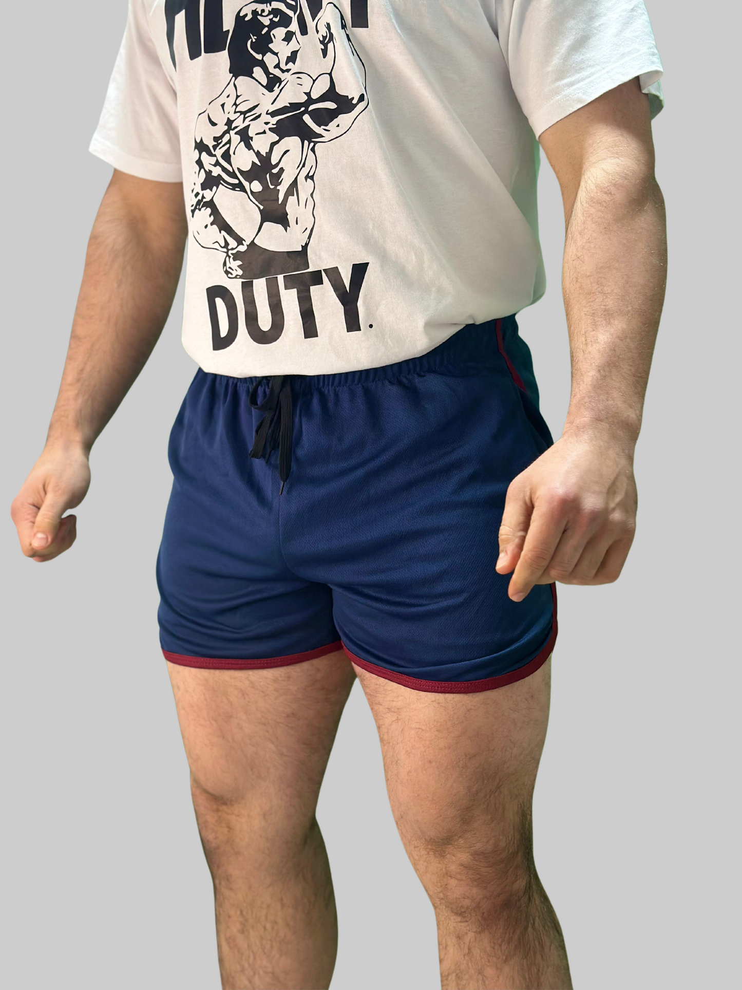 Shorts Golden Era (Azul Oscuro y Rojo)